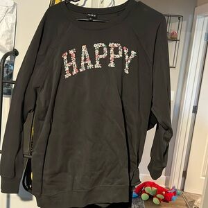 Torrid Happy floral sweatshirt